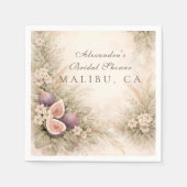 Fig Orchard Elegance Bridal Shower スタンダードカクテルナプキン (正面)