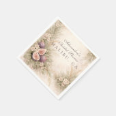 Fig Orchard Elegance Bridal Shower スタンダードカクテルナプキン (角)