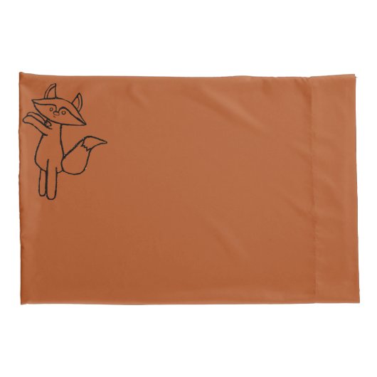 Fig the Fox outlined Pillow case set 枕カバー (裏面-右)