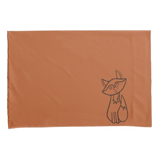 Fig the Fox outlined Pillow case set 枕カバー (正面右)