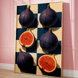 Fig wall art, Trendy Kitchen art for Food Lover ポスター