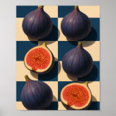 Fig wall art, Trendy Kitchen art for Food Lover ポスター (正面)
