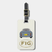Figarations モノグラム ラピスラズリ Figaro 車 トラベルタグ ラゲッジタグ (正面縦)