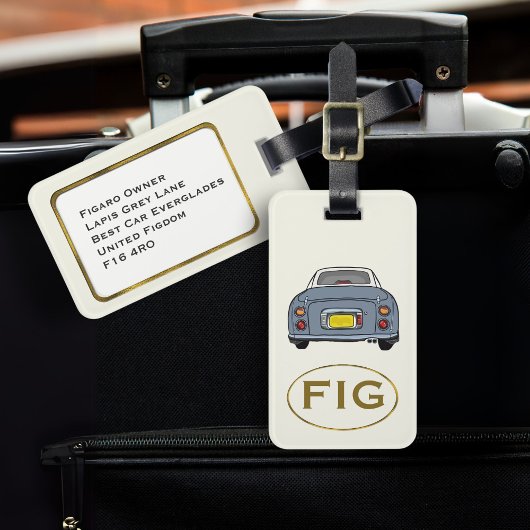 Figarations モノグラム ラピスラズリ Figaro 車 トラベルタグ ラゲッジタグ