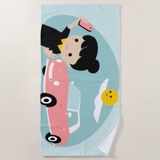 Figaroタオル ビーチタオル (正面)