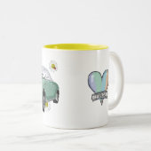 Figaro Emerald Green coffee mug ツートーンマグカップ (正面右)
