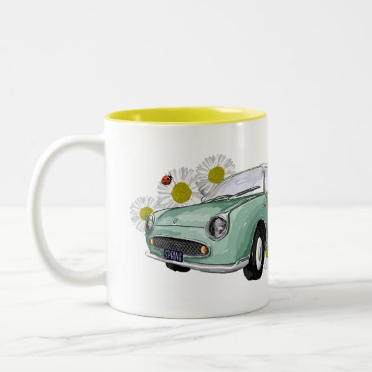 Figaro Emerald Green coffee mug ツートーンマグカップ (左)