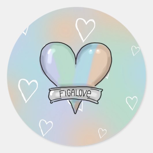 Figaro lover stickers ラウンドシール (正面)