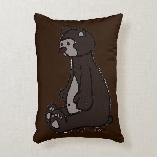 figdewdrop Bear Accent Pillow アクセントクッション (正面(垂直))