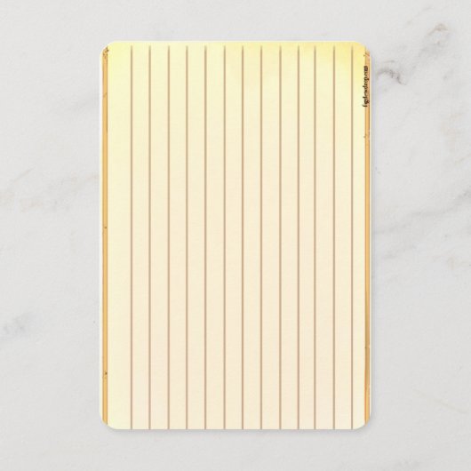 Figdewdrop Bear recipe notecards (裏面)