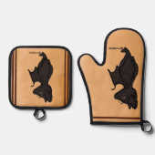 Figdewdrop Blinky the Bat pot holders 鍋つかみ&鍋敷きセット (正面)