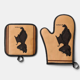 Figdewdrop Blinky the Bat pot holders 鍋つかみ&鍋敷きセット