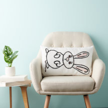 figdewdrop Bunny Throw Pillow