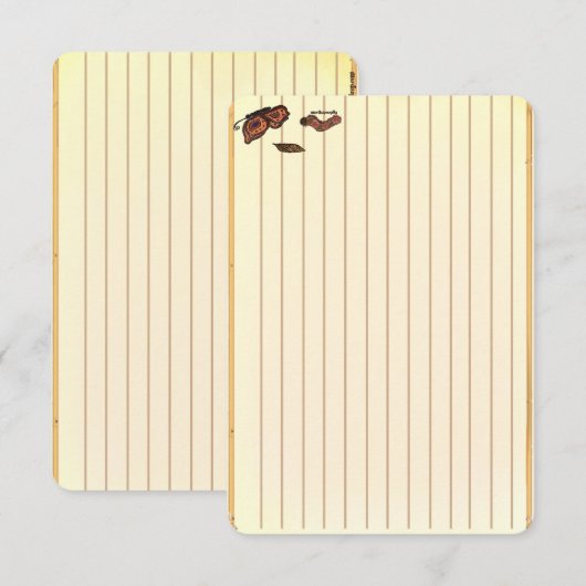 Figdewdrop caterpillar butterfly recipe notecards (正面/裏面)