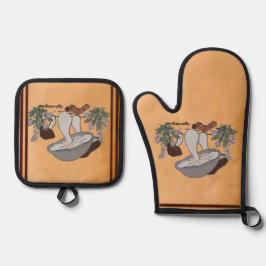 Figdewdrop caterpillar & mushroom pot holders 鍋つかみ&鍋敷きセット