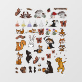 figdewdrop characters cut-out inside window cling  ウィンドウサイン (シート)