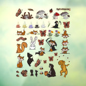 figdewdrop characters cut-out inside window cling  ウィンドウサイン (シート3)