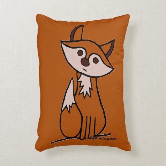 figdewdrop Fig the Fox Accent Pillow アクセントクッション (正面(垂直))