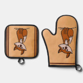 Figdewdrop Fig the Fox pot holders 鍋つかみ&鍋敷きセット (正面)