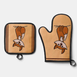 Figdewdrop Fig the Fox pot holders 鍋つかみ&鍋敷きセット