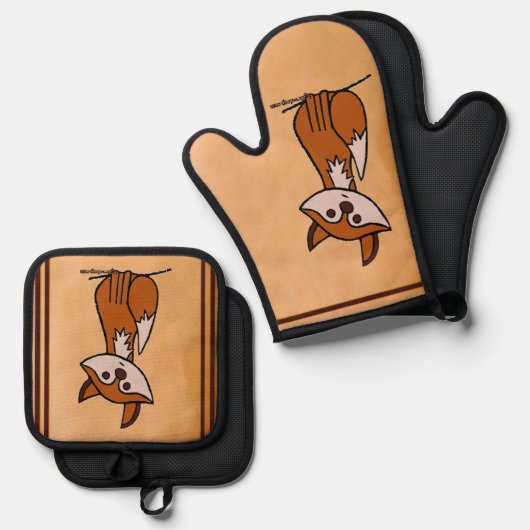 Figdewdrop Fig the Fox pot holders 鍋つかみ&鍋敷きセット (正面/裏面)