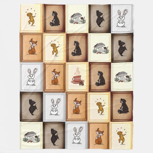 figdewdrop Quilt It Relax Everybody Fleece Blanket フリースブランケット (正面)