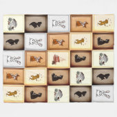 figdewdrop Quilt It Relax Everybody Fleece Blanket フリースブランケット (正面(横))