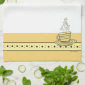 Figdewdrop Relax Cup Gold Acorn Kitchen Towel キッチンタオル (折り畳み)