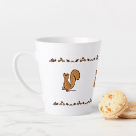 figdewdrop Squirrel Acorn & Leaves Small Latte Cup カフェラテマグ