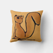 figdewdrop Squirrel sit Throw Pillow クッション (裏面)