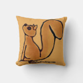 figdewdrop Squirrel sit Throw Pillow クッション (正面)