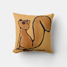 figdewdrop Squirrel sit Throw Pillow クッション