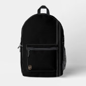 figdewdrops Blinky the Bat Black Backpack プリントバックパック (正面)