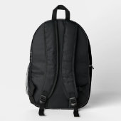 figdewdrops Blinky the Bat Black Backpack プリントバックパック (裏面)