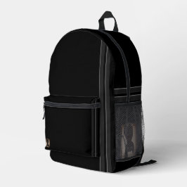 figdewdrops Blinky the Bat Black Backpack プリントバックパック