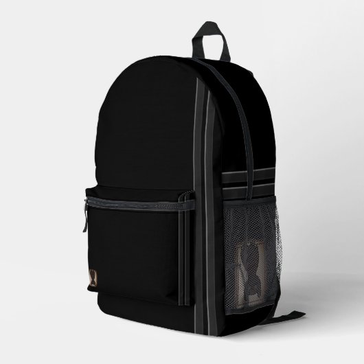 figdewdrops Blinky the Bat Black Backpack プリントバックパック (裏面右端)