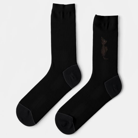 figdewdrops Blinky the Bat Black crew socks ソックス (左)