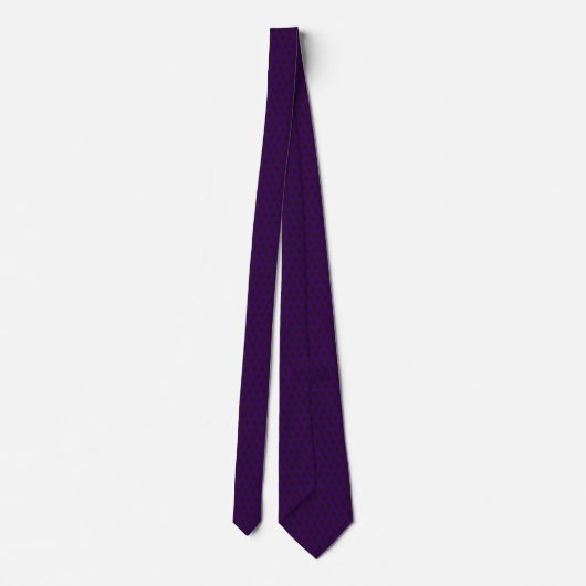 figdewdrops Blinky the Bat pattern Dark Purple Tie ネクタイ (裏面)