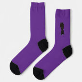 figdewdrops Blinky the Bat purple crew socks ソックス (左)