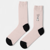 figdewdrops Bunny pale pink crew socks ソックス (左)