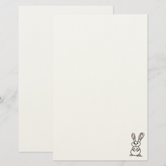 figdewdrops Bunny Stationery 便箋 (正面/裏面)
