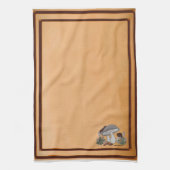 figdewdrops caterpillar mushrm brn kitchen towel キッチンタオル (縦)