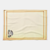 figdewdrops caterpillar mushrm gold kitchen towel キッチンタオル (横)