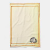figdewdrops caterpillar mushrm gold kitchen towel キッチンタオル (縦)