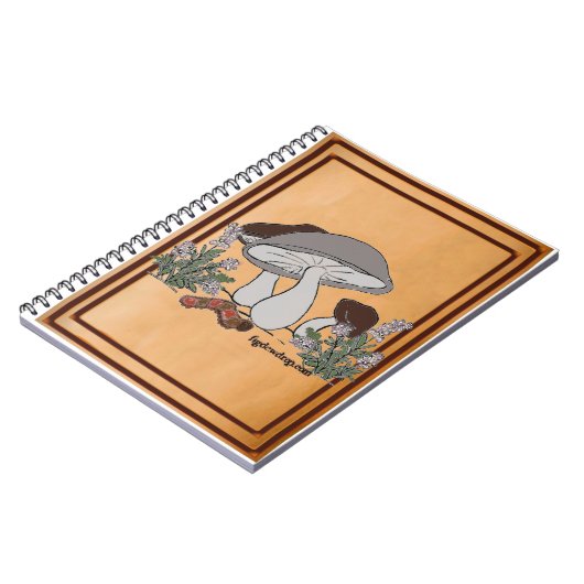 figdewdrops caterpillar mushroom notebook ノートブック (左側)