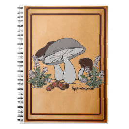 figdewdrops caterpillar mushroom notebook ノートブック