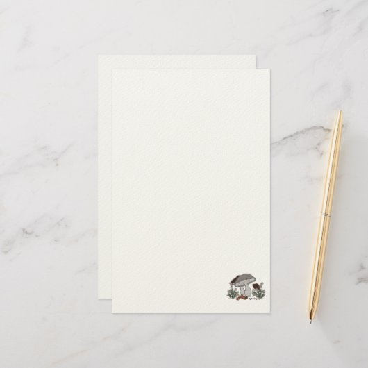 figdewdrops caterpillar mushroom stationary 便箋 (正面/裏面インサイチュ)