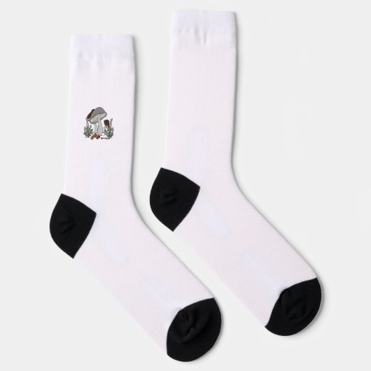 figdewdrops Caterpillar & Mushrooms crew socks ソックス (右)
