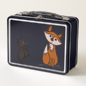 figdewdrops Fig Fox & Blinky Bat Lunch Box メタルランチボックス (正面)