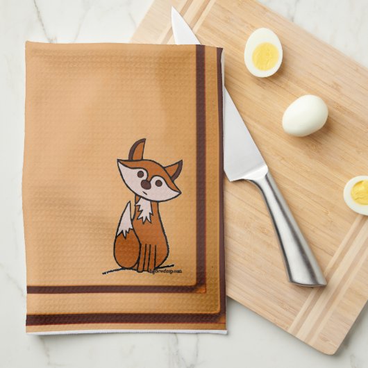 figdewdrops Fig the fox kitchen towel キッチンタオル (四つ折り)